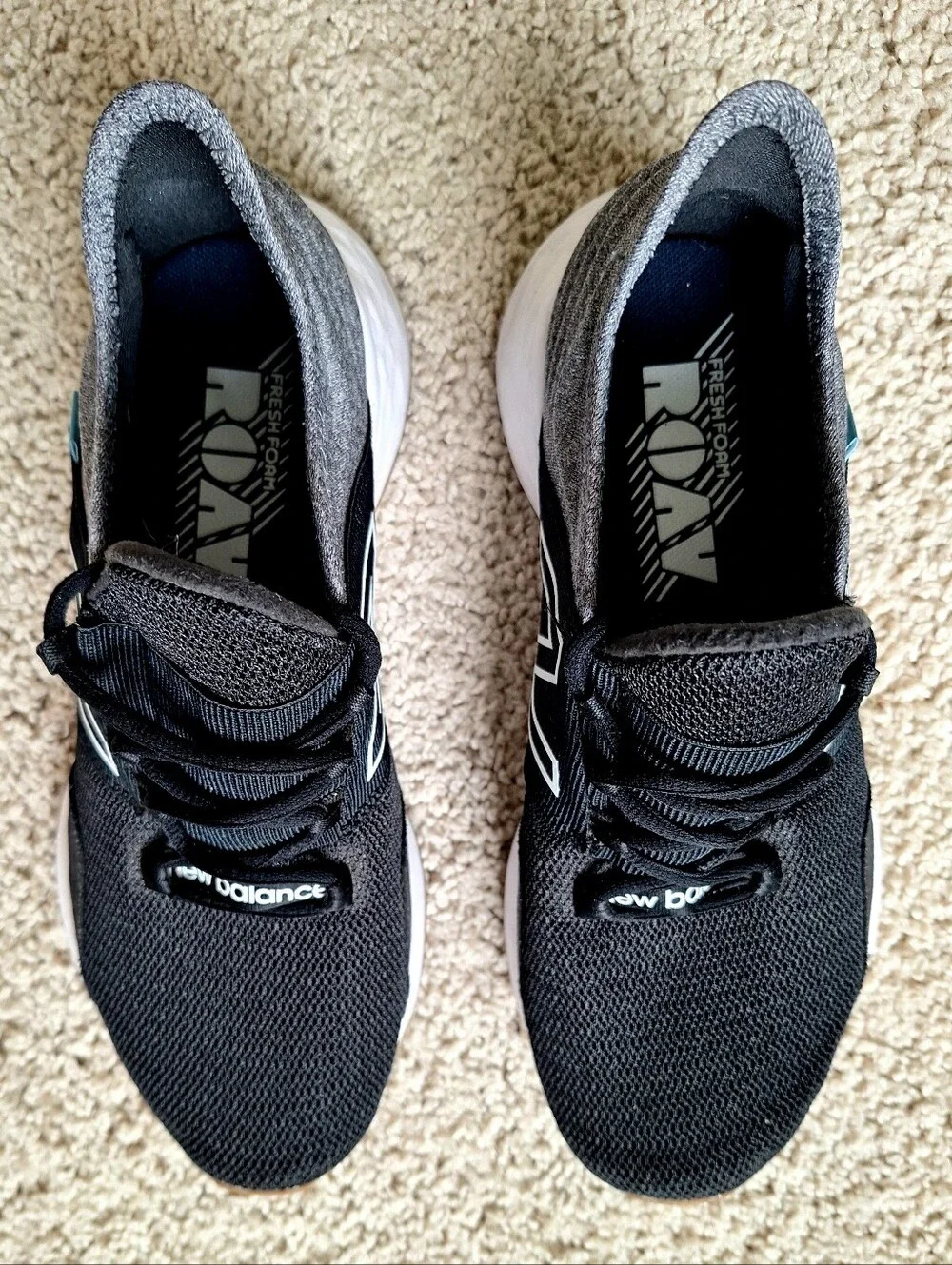 New Balance Fresh Foam Roav Women's Black Gray Cushioned Running Shoes Size 8.5